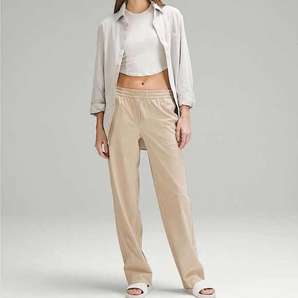 Lululemon Luxtreme Mid-Rise Straight-Leg Trouser Pant Trench Medium - Picture 1 of 11